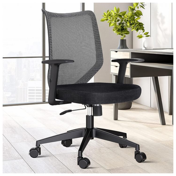 Cadeira-de-Escritorio-Ergonomica-Giratoria-e-Apoio-de-foto-0