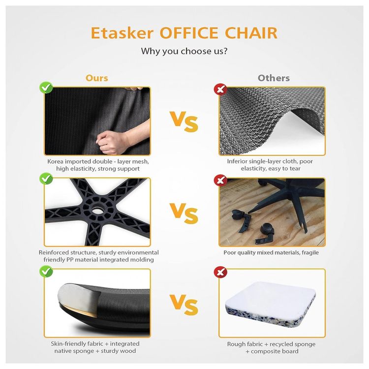 Cadeira-de-Escritorio-Ergonomica-Giratoria-e-Apoio-de-foto-1