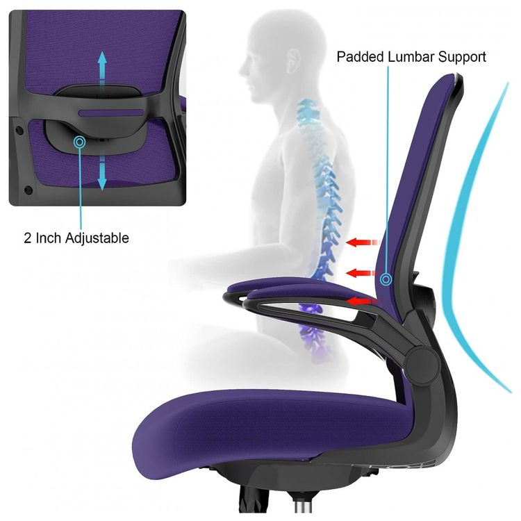 Cadeira-de-Escritorio-Ergonomica-Giratoria-com-Apoio-de-foto-4