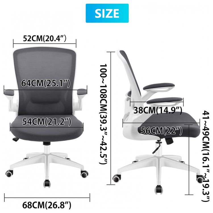 Cadeira-de-Escritorio-Ergonomica-Giratoria-com-Suporte-foto-1