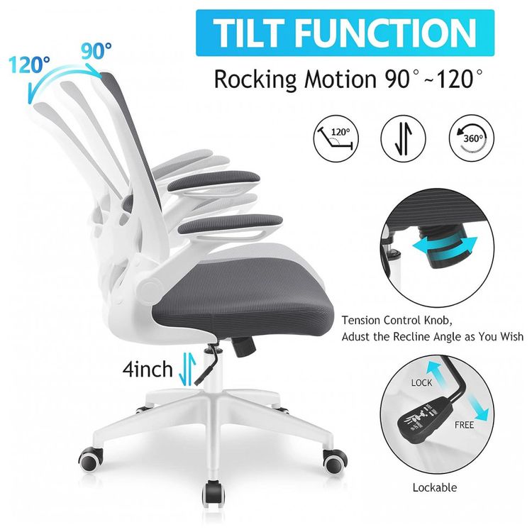 Cadeira-de-Escritorio-Ergonomica-Giratoria-com-Suporte-foto-2