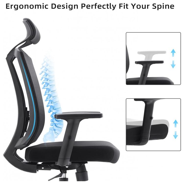 Cadeira-de-Escritorio-Ergonomica-Giratoria-com-Suporte-foto-1