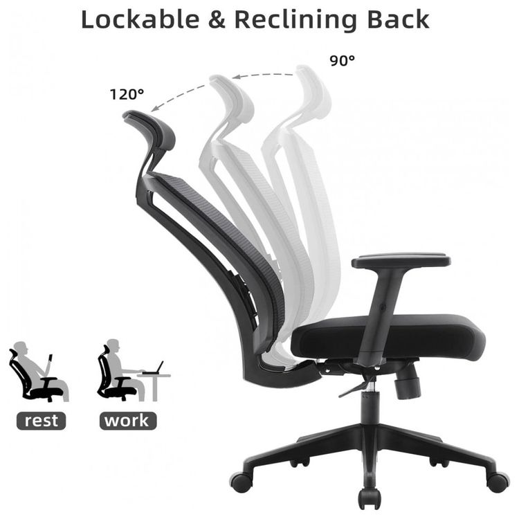 Cadeira-de-Escritorio-Ergonomica-Giratoria-com-Suporte-foto-2