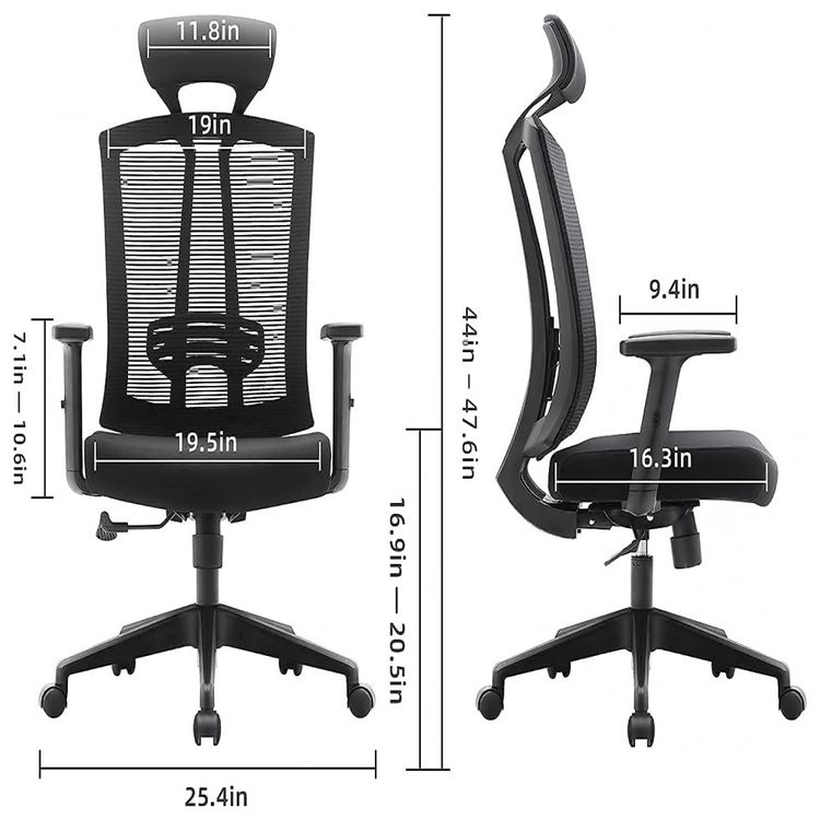 Cadeira-de-Escritorio-Ergonomica-Giratoria-com-Suporte-foto-3