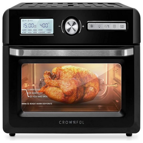 CROWNFUL-Forno-Eletrico-de-Bancada-18L-com-10-Funcoes-e-8-foto-0