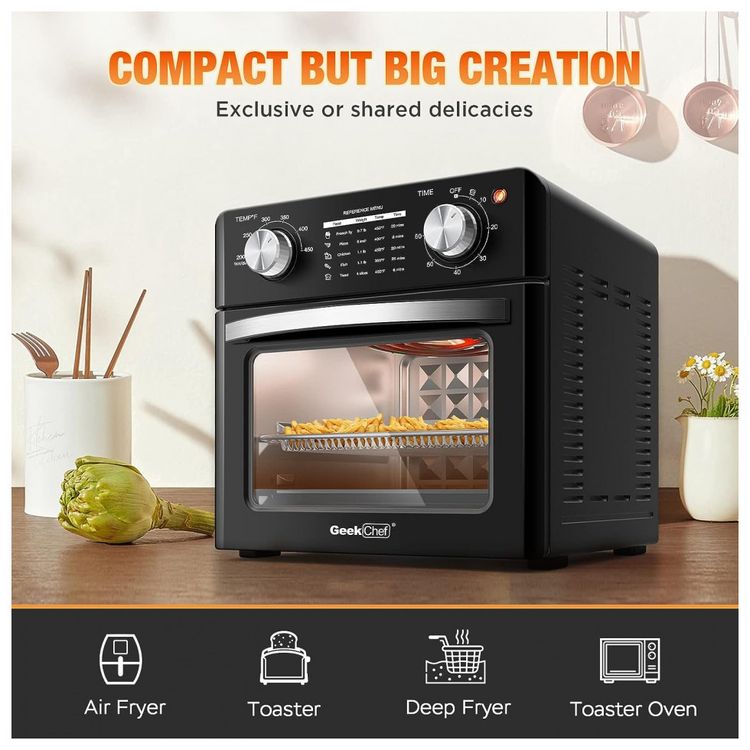 Geek-Chef-Forno-Eletrico-de-Bancada-13L-com-5-Funcoes-e-3-foto-2