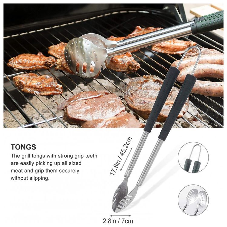 grilljoy-8pc-Golf-Club-Style-BBQ-Grilling-Set-with-Long-Heat-foto-2