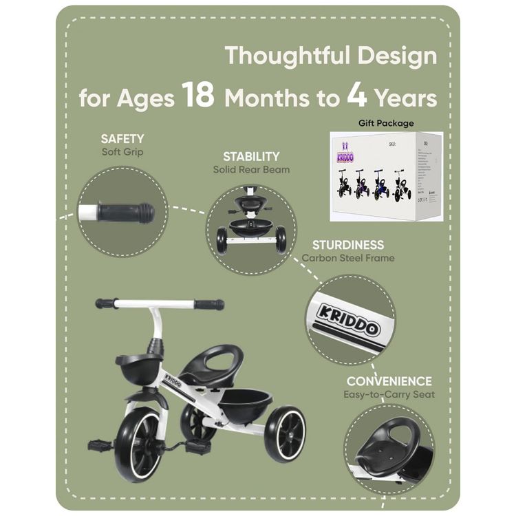 Triciclo-Infantil-com-Cesto-para-Criancas-de-2-a-4-Anos-foto-4