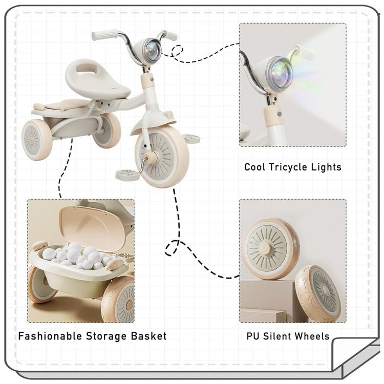 Triciclo-Infantil-Dobravel-com-Luzes-Rodas-Duraveis-e-foto-1