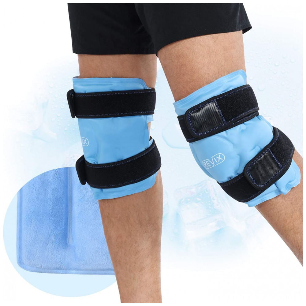 Joelheira em Gel Terapia Fria para Lesões e Alívio da Dor, 1 Par, Azul