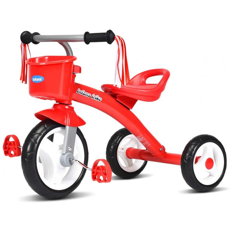 Triciclo-Infantil-com-Assento-Ajustavel-Cesta-e-Rodas-foto-0