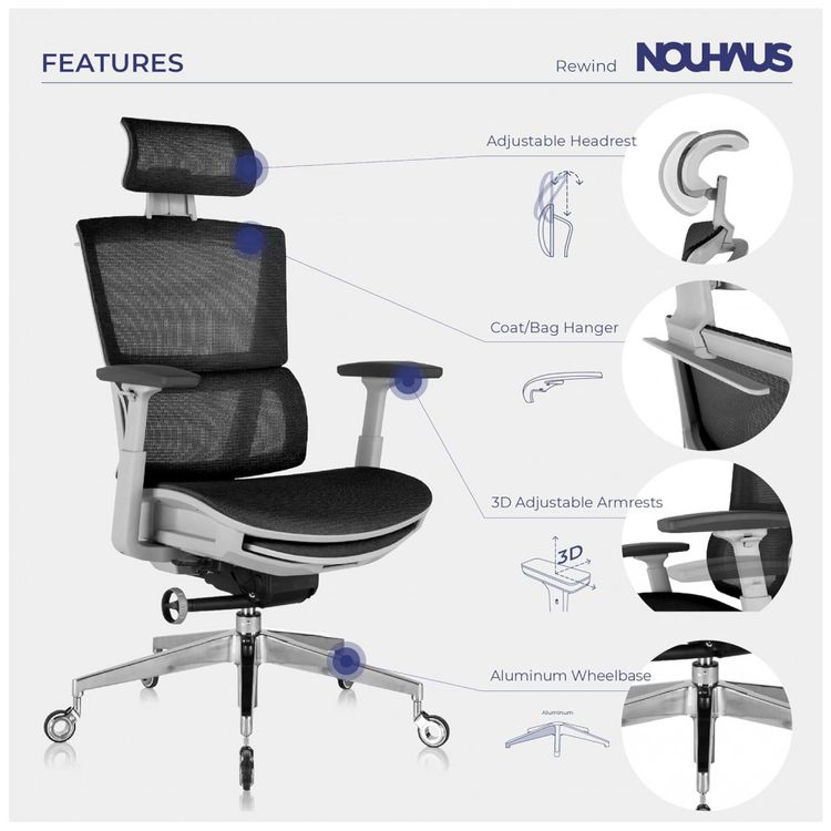 Cadeira-de-Escritorio-Ergonomica-com-Apoio-para-os-Pes-e-foto-2