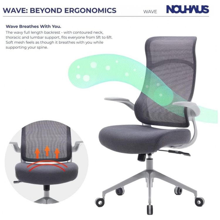 Cadeira-de-Escritorio-Ergonomica-com-Apoio-Lombar-e-Bracos-foto-4