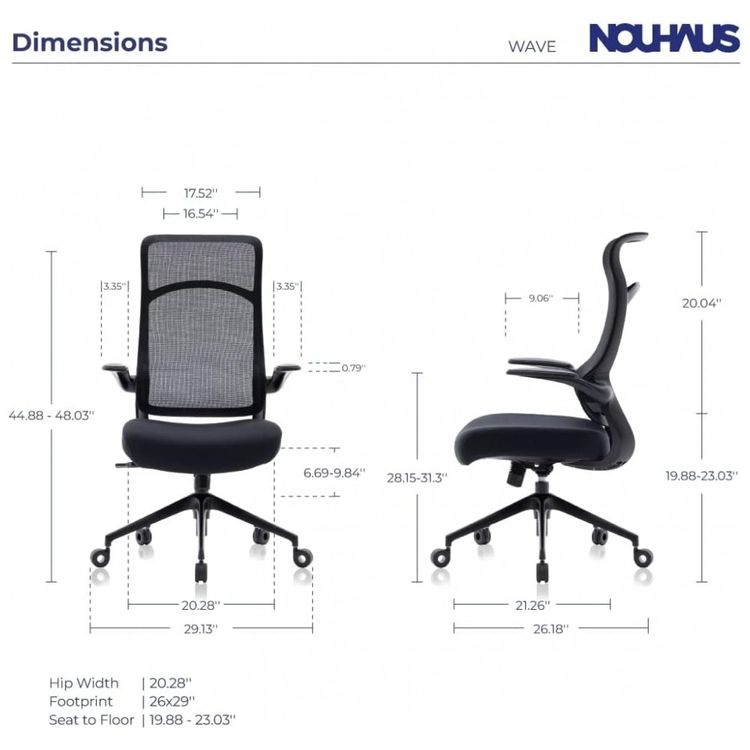 Cadeira-de-Escritorio-Ergonomica-com-Apoio-Lombar-e-Bracos-foto-1