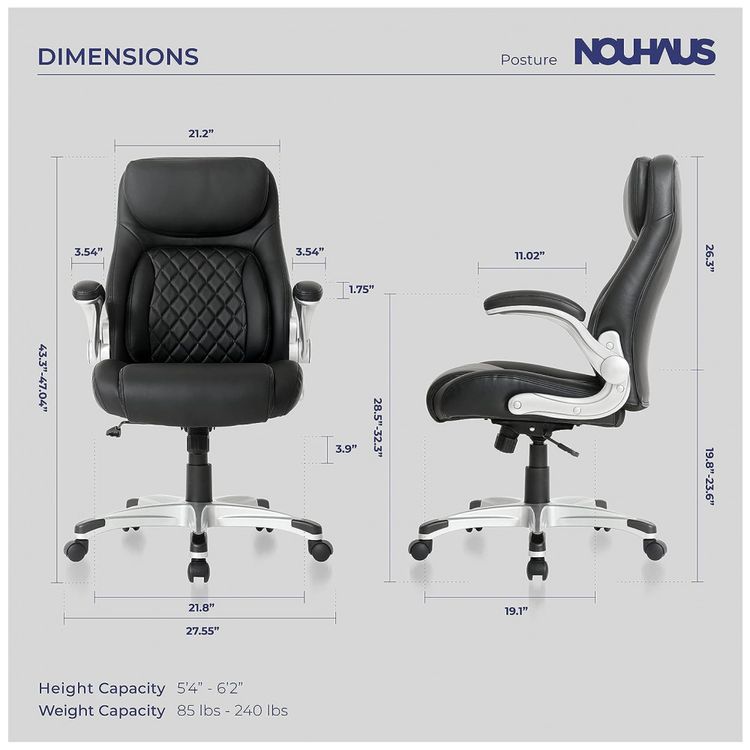 Cadeira-de-Escritorio-Ergonomica-em-Couro-Sintetico-com-foto-1