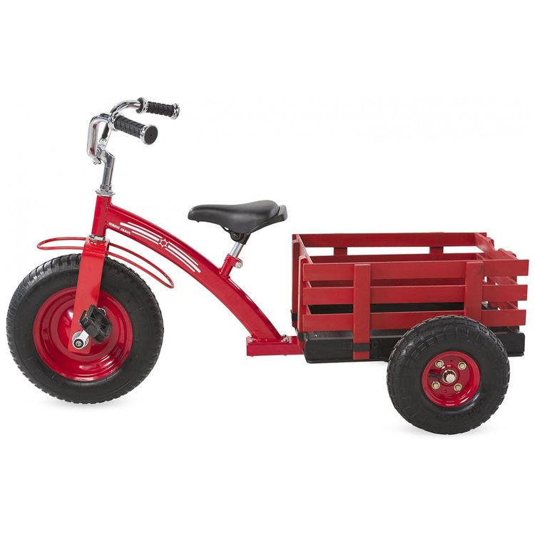 Triciclo-Infantil-com-Guiador-Vertical-de-25H-e-Vagao-de-foto-1