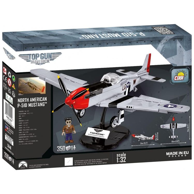 Kit-de-Construcao-Aviao-TOP-Gun-Maverick-Mustang-P-51D-com-foto-1