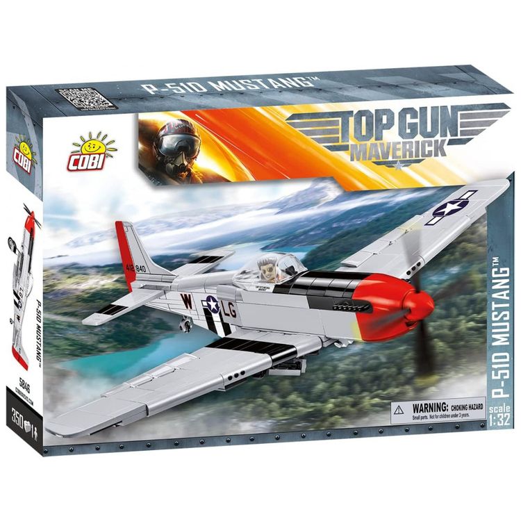 Kit-de-Construcao-Aviao-TOP-Gun-Maverick-Mustang-P-51D-com-foto-2
