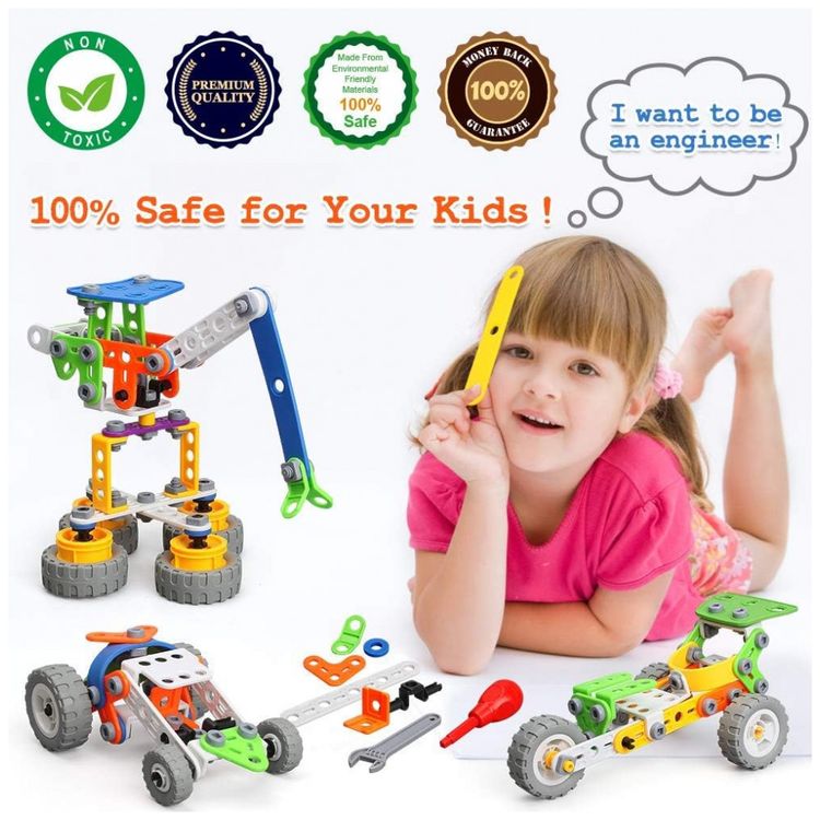 Kit-de-Construcao-STEM-Educativa-com-175-Pecas-para-Criancas-foto-3