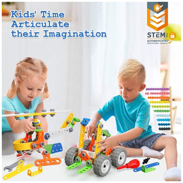 Kit-de-Construcao-STEM-Educativa-com-175-Pecas-para-Criancas-foto-4