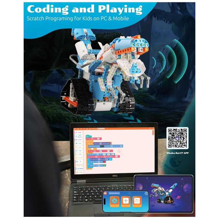 Kit-de-Construcao-Robotica-STEM-com-Programacao-via-APP-foto-2