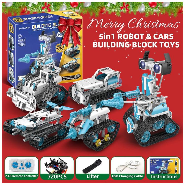 Kit-de-Construcao-720-Pecas-STEM-Robo-Programavel-com-foto-1