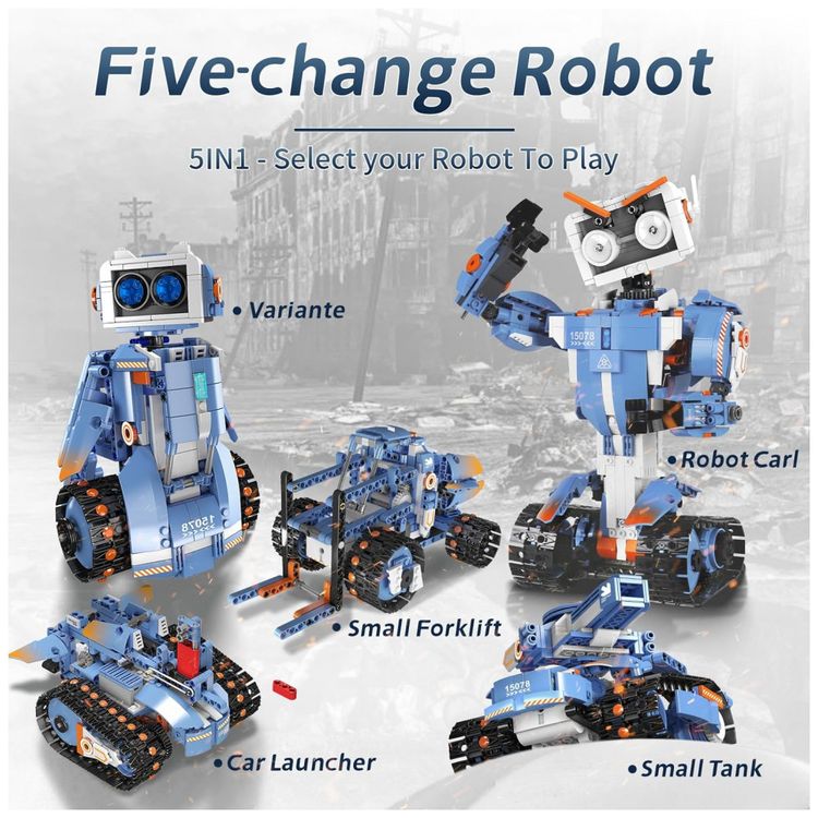 Kit-de-Contrucao-STEM-Robo-Controlavel-via-APP-para-Criancas-foto-1