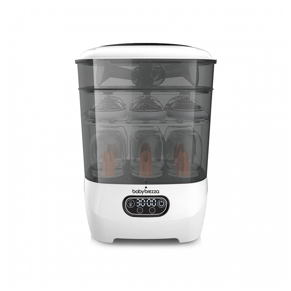 Esterilizador a Vapor e Secador de Mamadeiras Universal com Filtro HEPA, 110V, Baby Brezza, Branco