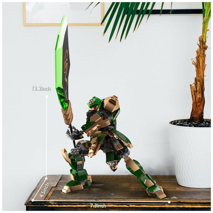 Kit-de-Construcao-Robo-Guan-Yu-Green-com-744-Pecas-foto-4