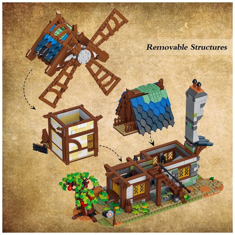 Kit-de-Construcao-Casa-Moinho-de-Vento-Medieval-com-1824-foto-4