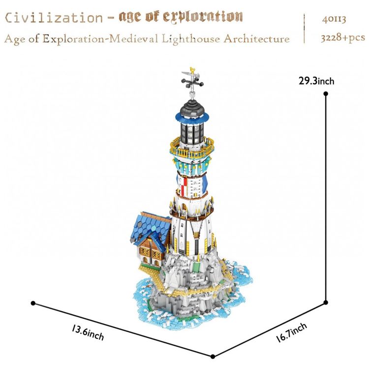 Kit-de-Construcao-Farol-Medieval-com-3228-Pecas-foto-2
