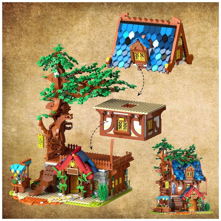 Kit-de-Construcao-Casa-na-Arvore-Medieval-com-2566-Pecas-foto-2