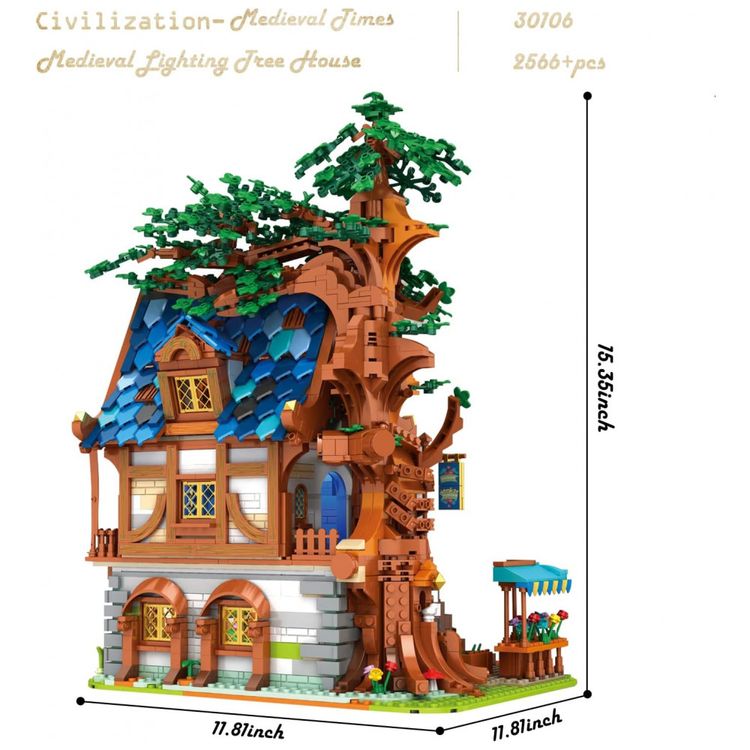 Kit-de-Construcao-Casa-na-Arvore-Medieval-com-2566-Pecas-foto-4