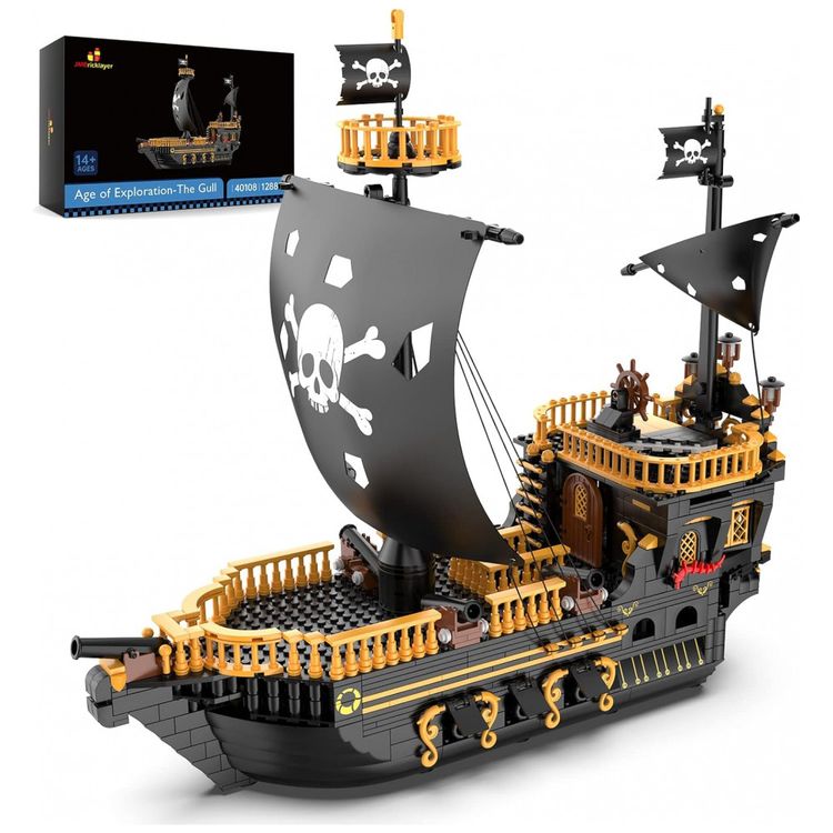 Kit-de-Construcao-Navio-com-1288-Pecas-JMBricklayer-Preto-foto-0