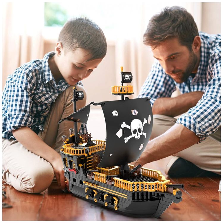 Kit-de-Construcao-Navio-com-1288-Pecas-JMBricklayer-Preto-foto-5