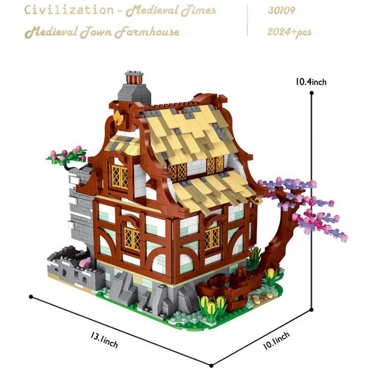 Kit-de-Construcao-Casa-de-Fazenda-com-2024-Pecas-foto-3