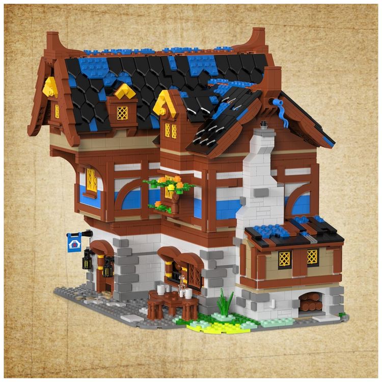 Kit-de-Construcao-Taverna-Medieval-Criativa-com-3451-Pecas-foto-4