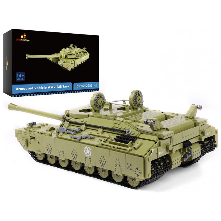 Kit-de-Construcao-Tanque-Pesado-Militar-T28-da-2-Guerra-foto-0
