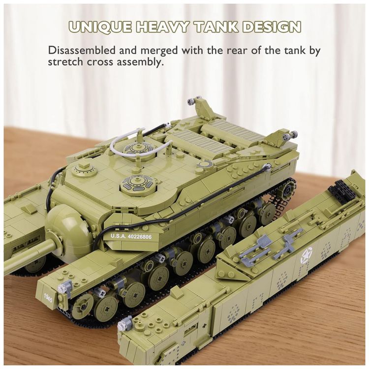 Kit-de-Construcao-Tanque-Pesado-Militar-T28-da-2-Guerra-foto-4