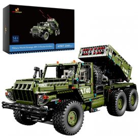 Kit-de-Construcao-Tanque-Militar-Artilharia-de-Foguete-com-foto-0