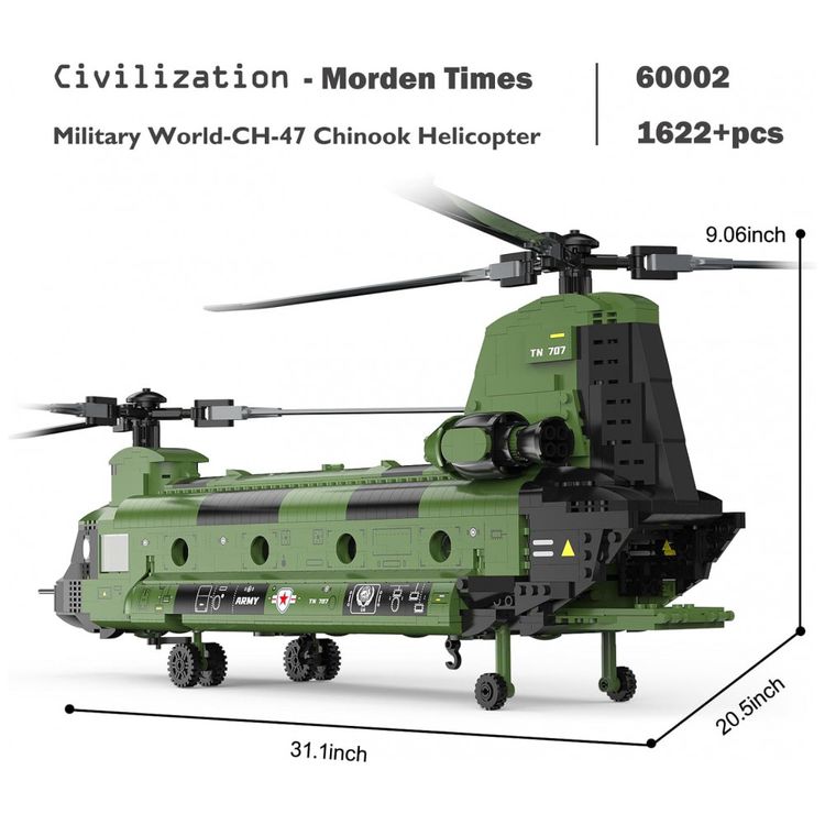 Kit-de-Construcao-Helicoptero-Militar-com-1622-Pecas-foto-2