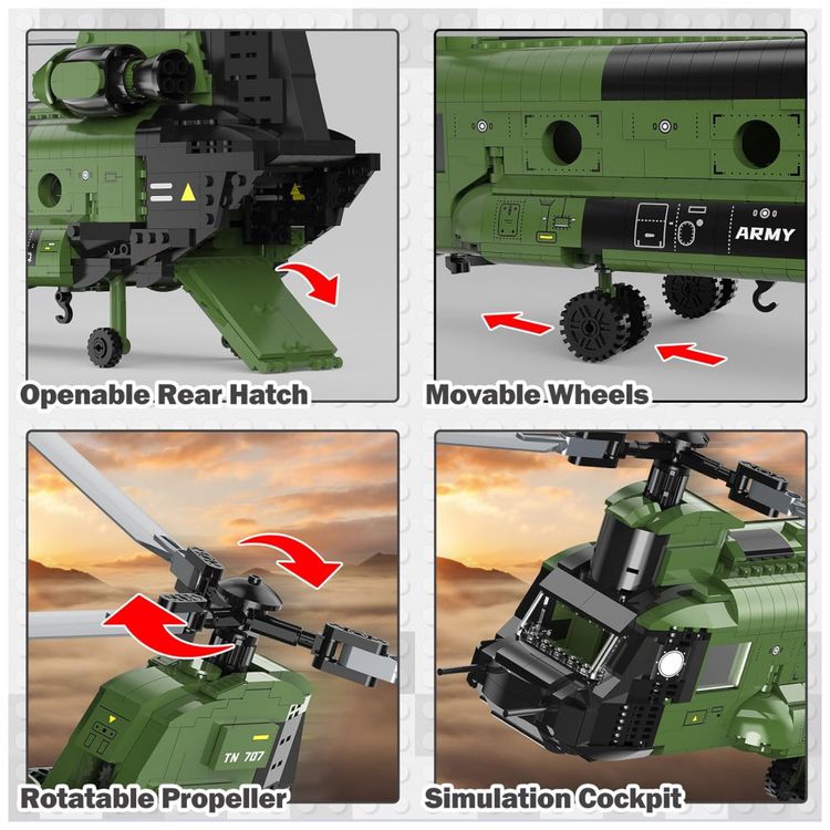Kit-de-Construcao-Helicoptero-Militar-com-1622-Pecas-foto-3