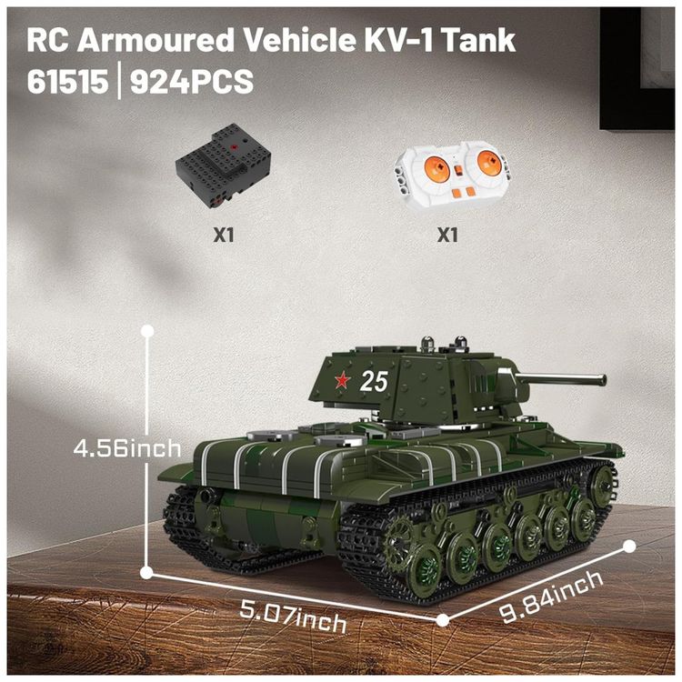 Kit-de-Construcao-Tanque-RC-da-2-Guerra-Mundial-com-924-foto-2