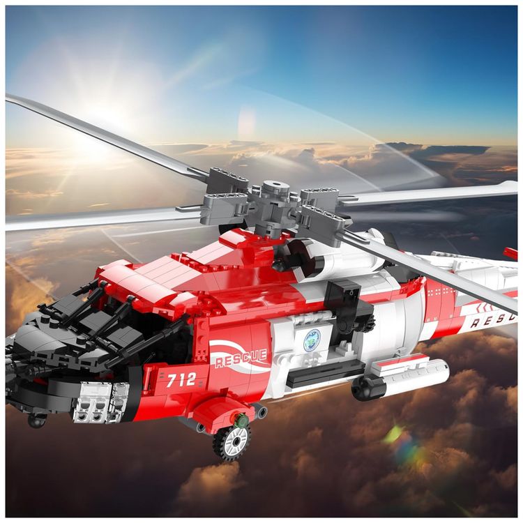 Kit-de-Construcao-Helicoptero-de-Resgate-Militar-HH60J-com-foto-1
