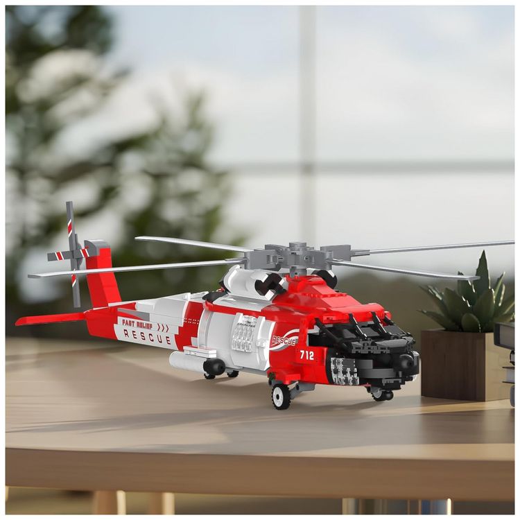 Kit-de-Construcao-Helicoptero-de-Resgate-Militar-HH60J-com-foto-4