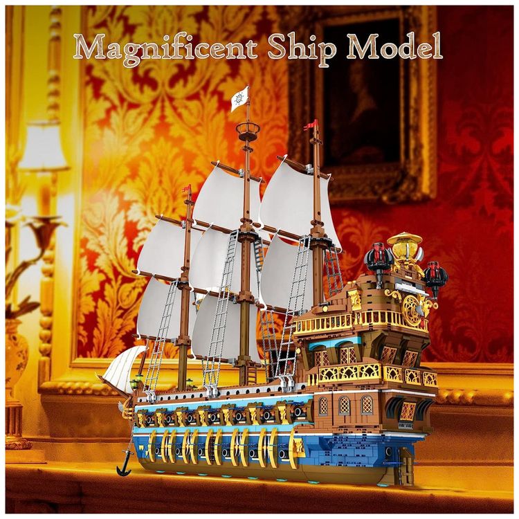 Kit-de-Construcao-Navio-da-Frota-Real-com-Design-em-Camadas-foto-5