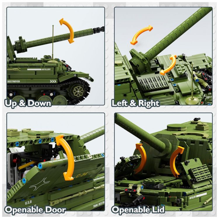 Kit-de-Construcao-Tanque-Militar-com-2436-Pecas-foto-4
