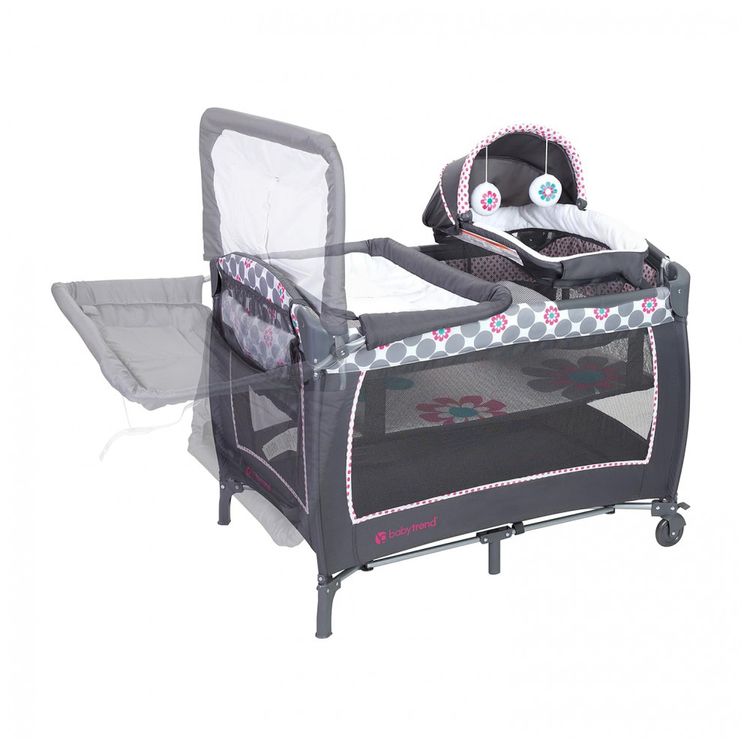 Berco-Cercado-Portatil-com-Dossel-e-2-Brinquedos-de-Pelucia-foto-4