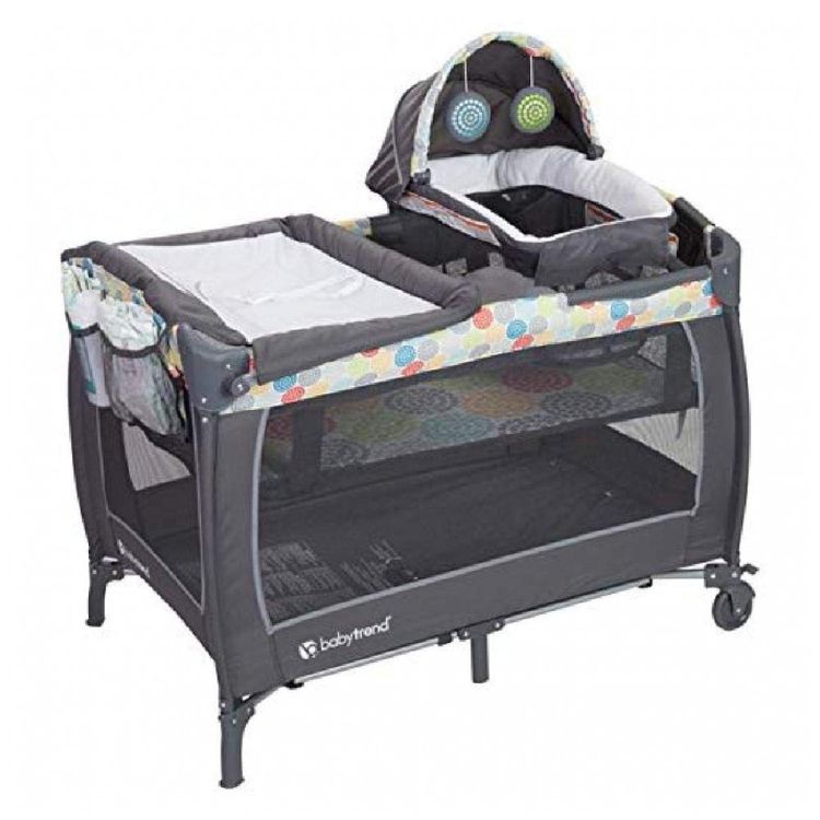 Berco-Cercado-Portatil-com-Dossel-e-2-Brinquedos-de-Pelucia-foto-0