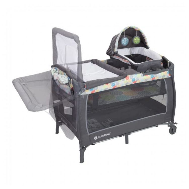 Berco-Cercado-Portatil-com-Dossel-e-2-Brinquedos-de-Pelucia-foto-2